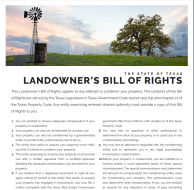 Landowners Bill of Rights